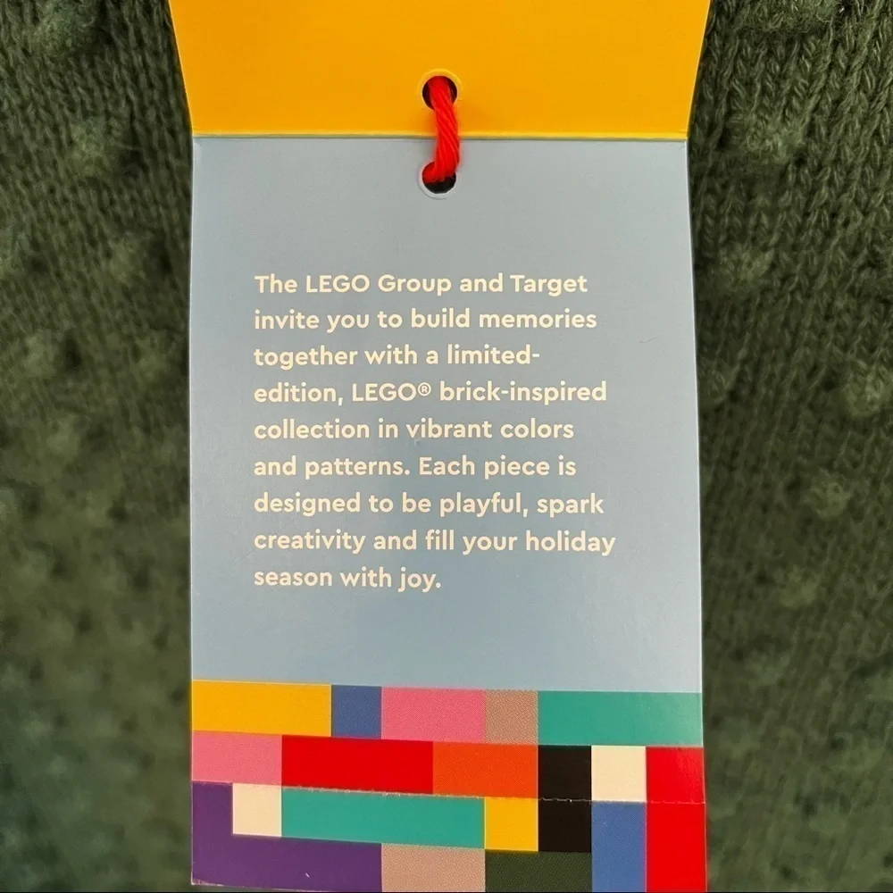 Men’s Lego brand pattern sweater forest green oversized